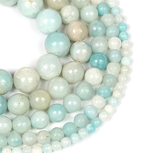 Perles rondes pierre naturelle bleu clair d'exception 12mm pour créations durables - 4