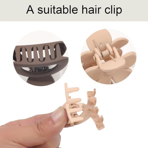 Image of 10 pcs Small Claw Clips for Women Girls, Mini Matte Hair Clips for Thin /Medium Hair, Nonslip Claw Clips for Short Hair Accessories, Cute Mini Hair Claw Clips for Fine Hair (2 Styles)