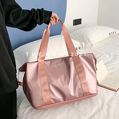 Travel Duffle Bag, Sport Gym Tote Bags - Large Capacity Lightweight Expansion Weekender Bags for Women & Men, Dry and Wet Separation,Luggage Bags with Fixed Strap 3 Travel Duffle Bag, Sport Gym Tote Bags - Large Capacity Lightweight Expansion Weekender Bags for Women & Men, Dry and Wet Separation,Luggage Bags with Fixed Strap