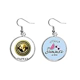 Material: Metal Logo Taiwan farolillos voladores Pendientes de sandía verano lóbulo desgaste