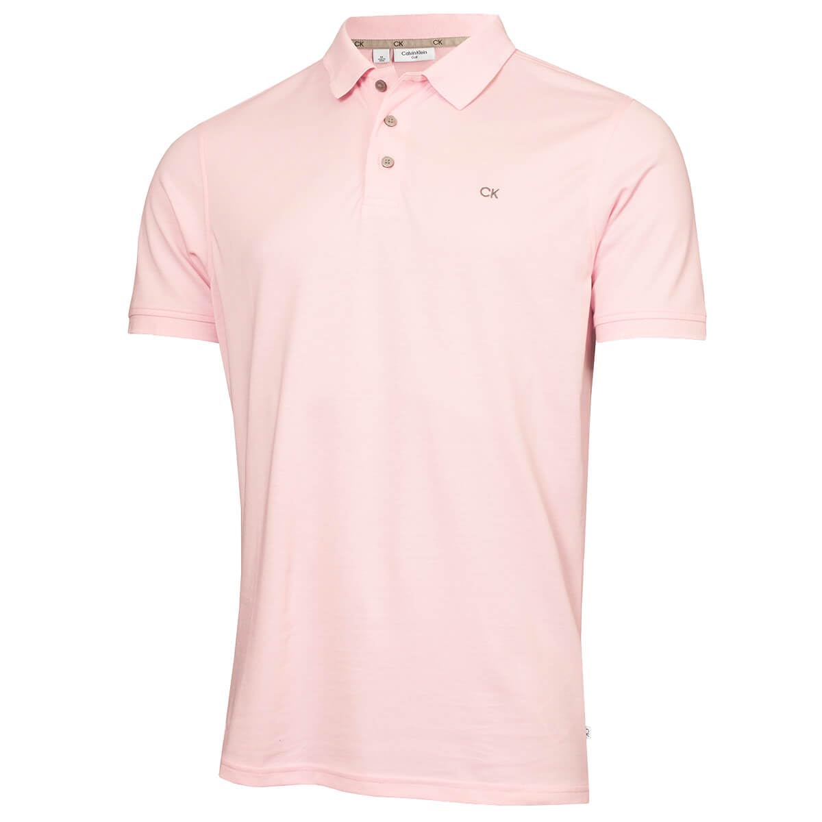 Calvin Klein Mens Planet Friendly Polo Shirt - Baby Pink - XL