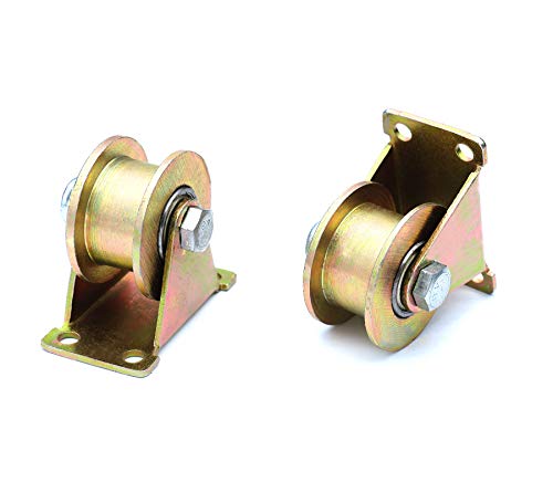 Anmeilexst 2 Pcs 2" H-Groove Track Wheel, Sliding Door Roller, For Track Sliding Doors And Mechanical Carts (Color Galvanizing) #TOP1