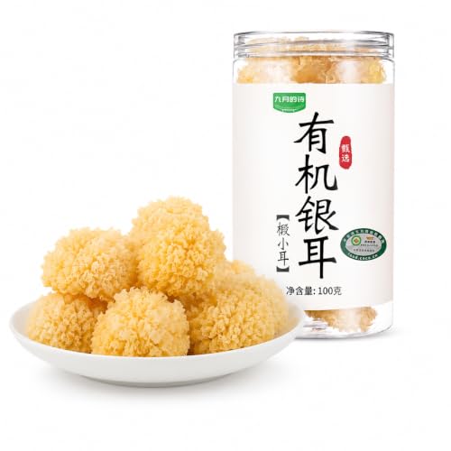 PoetrySeptember Dried Snow Fungus Tremella Mushroom White Fungus 3.5 oz
