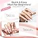 Modelones Poly Gel Nail Kit 3 Colors Clear White Apricot with Slip Solution Dual Nail Forms Top Base Coat Extension Builder Gel Enhancement Professional Starter Kit DIY Nail Art Salon Use