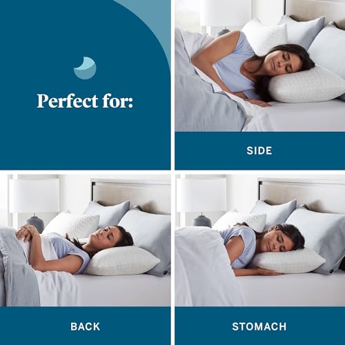 Lucid Adjustable Pillow Standard Size Bed Pillow For