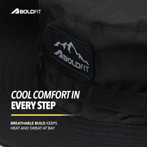 Image of Boldfit Unisex Sun Hat for Men & Women with UPF Protection Wide Brim Outdoor Adjustable Fit, Breathable Fabric, Moisture-Wicking & Packable Design-Ideal for Hiking, Trekking, Fishing, Beach & Travel