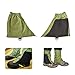 Vistnale Low Ankle Gaiters Elastic Anti Scratch Canvas Ankle Gaiters for Hiking Green 1Pair