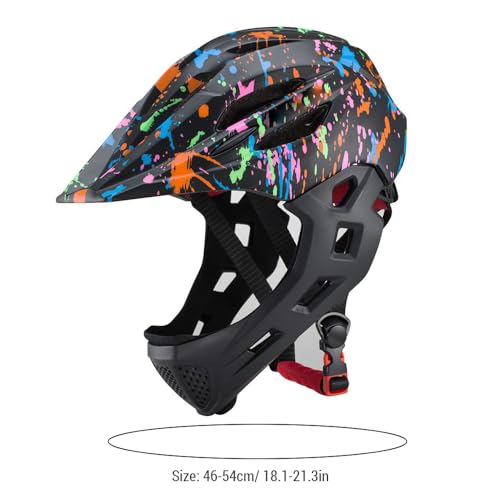 Cascos de bicicleta de cara completa para niños con luz LED trasera ajustable 7
