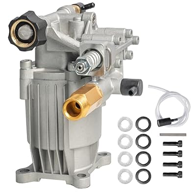 Hourleey 3/4" Shaft Horizontal Pressure Washer Pump, 3400PSI 2.5GPM, Replacement Pump for Power Washer, Power Washer Pump for Gas Washer, Compatible with Simpson, Ryobi, Honda