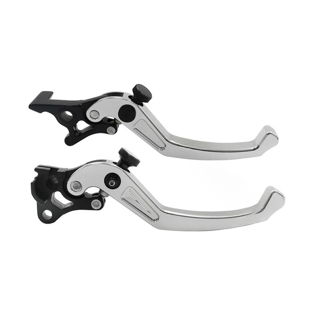 Zhenlygs Silver Adjustable Brake Lever Fit For Gy6 Scooter Moped(Silver)