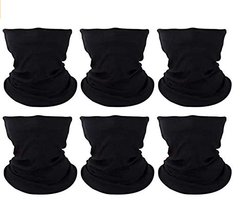 GUIFIER 6 PCS Multifonctionnel Bandana Écharpe Magique Tube Headwrap Sans Soudure Masque Visage Écharpe Couvre-Visage Cagoules Cou Guêtre Bandeau Extérieur Chapeaux...