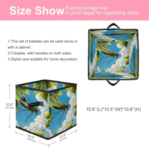 Boîte de rangement pliable pour étagères et dressing cricket mignon - 3