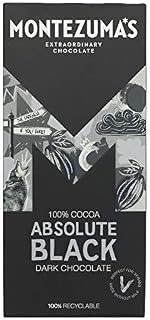 Montezuma's - Absolute Black Dark Chocolate 100% Cocoa Bar - 100g (Pack of 5)
