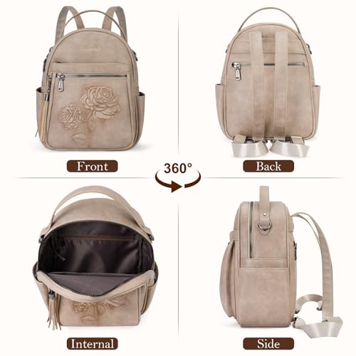 Image of Mini Backpack Purse for Women,Vegan Leather Small Backpack for Daily | Embossed Lightweight Water-Resistance Travel Mini Fashion Daypack Bag,Ladies Casual Backpack Purse Gift Choice for Women
