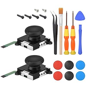 Assenic Joystick Replacement for Nintendo Switch Joycon, Joy con Drift Repair Kit. NS Joy-Con & Switch Lite Controller…