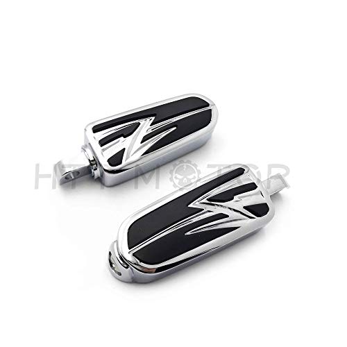 Httmt Mt216-054- Lightning Flash Footrest Footpeg Compatible With Harley W/Male Mount-Style Foot Peg Support Dyna Sporster Touring #TOP1