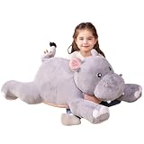 IKASA Peluche Hippopotame Géant Animal Jouets,78cm Grand Mignon Moelleux...