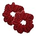 2 Pcs Red Color Large Size Scrunchies for Hair Women Hair Elastic Bands