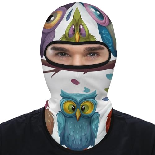 Balaclava Mask for Men Balaclava Ski Mask Owls Birds Winter Face Mask Face Cover for Cycling miniatura 7