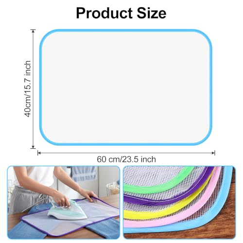Image of 5 Pack Protective Ironing Pressing Pad Pressing Cloth for Ironing Heat Resistant Mesh Protector Protective Iron Scorch Mesh Cloth to Protect Clothes Iron Mat for Sewing Delicate Fabrics Silk Wool