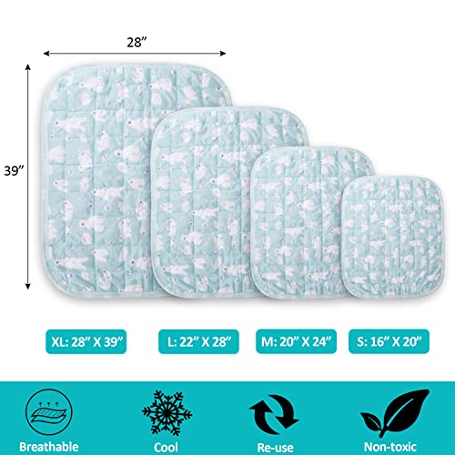 Dog Cooling Mat For Dogs Pet Cooling Mat, Washable Ice Silk Pet Self Cooling Pad Mat For Dogs Cats, Summer Ice Silk Sleeping Pad Non-Slip Foldable Reusable Cooling Pad For Indoor Outdoor 16” X 20” #TOP1