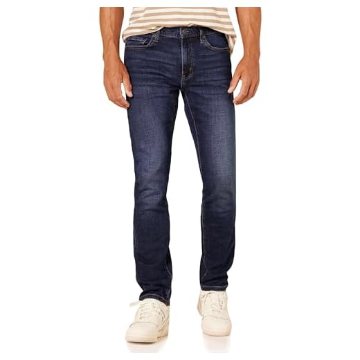 Amazon Essentials Men's Slim-Fit Jeans, Dark Blue Vintage, 32W x 32L