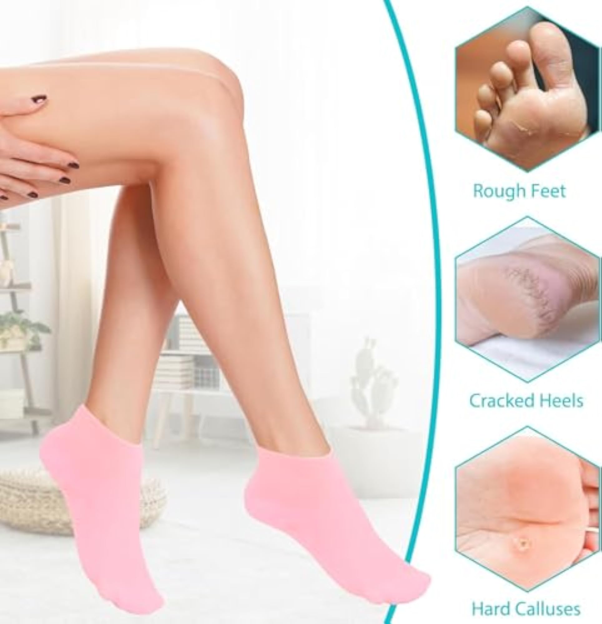 Silicone Gel Socks for Cracked Heel Repair
