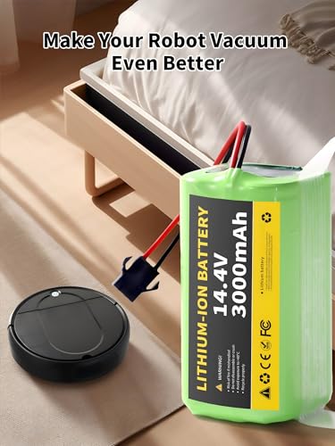 Image of 14.4V 3000mAh Lithium Battery Compatible with Eufy RoboVac 11 11C 11S Plus 11S MAX 12 15C 15C MAX 15T 25C 30C G10 Hybrid G30 Edge R500 R450