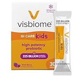Visbiome® GI Care Kids - High Potency Probiotic for IBS & UC Symptoms - Wild Berry Flavor, No Dyes- 225 Billion CFU Live Probiotics for Children, Cold Chain Shipping, 30 Packets