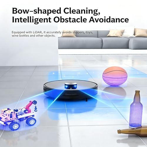 Image of V8 Pro Robot Vacuum - LiDAR Navigation, App & Voice Control, 6000Pa Suction, 220 Min Runtime, Self-Charging, HEPA Filtration, Smart Cleaning for Home