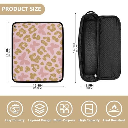 Bolsa de viaje para herramientas de cabello con tapete resistente al calor miniatura 4