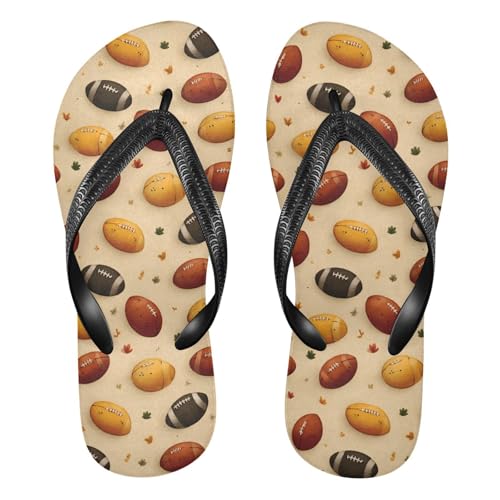 Flip Flop Sandals Anime Football Print for Women Men Beach Outdoor XS