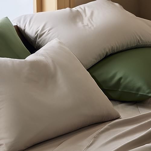 Brooklinen Percale Pillowcase Set Crisp & Cooling - King, Pebble