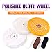 Swpeet 6Pcs 6 Inch Professional Buffing Polishing Wheels with 3 Colors Polishing Compounds Kit, Including Cotton (60 Ply), Yellow (42 Ply) and Flannel (30 Ply) with 1/2” Arbor Wheel for Bench Grindes