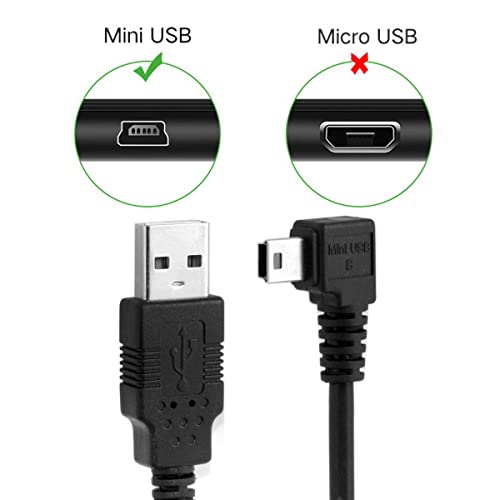 chenyang Mini USB Cable USB 2.0 Male to Mini USB 5 Pin Male 90 Degree Left Angled Charging Data Transfer Extension Cable 3M - Image 4