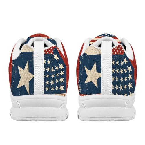 Image of GIFTPUZZ Mens Lace Up Athletic Trainers Running Sneakers Wedge Breathable Gym Lightweight Sports Tennis Shoes