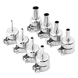 Laroal 8-teiliges Heißluftgebläse-Düsenset, Hochtemperaturdüsen für Lötstationen, Reparaturwerkzeug, Luftpumpe, Heißluftgebläse, Schweißspitzenset, 3/4/5/6/7/8/10/12 mm
