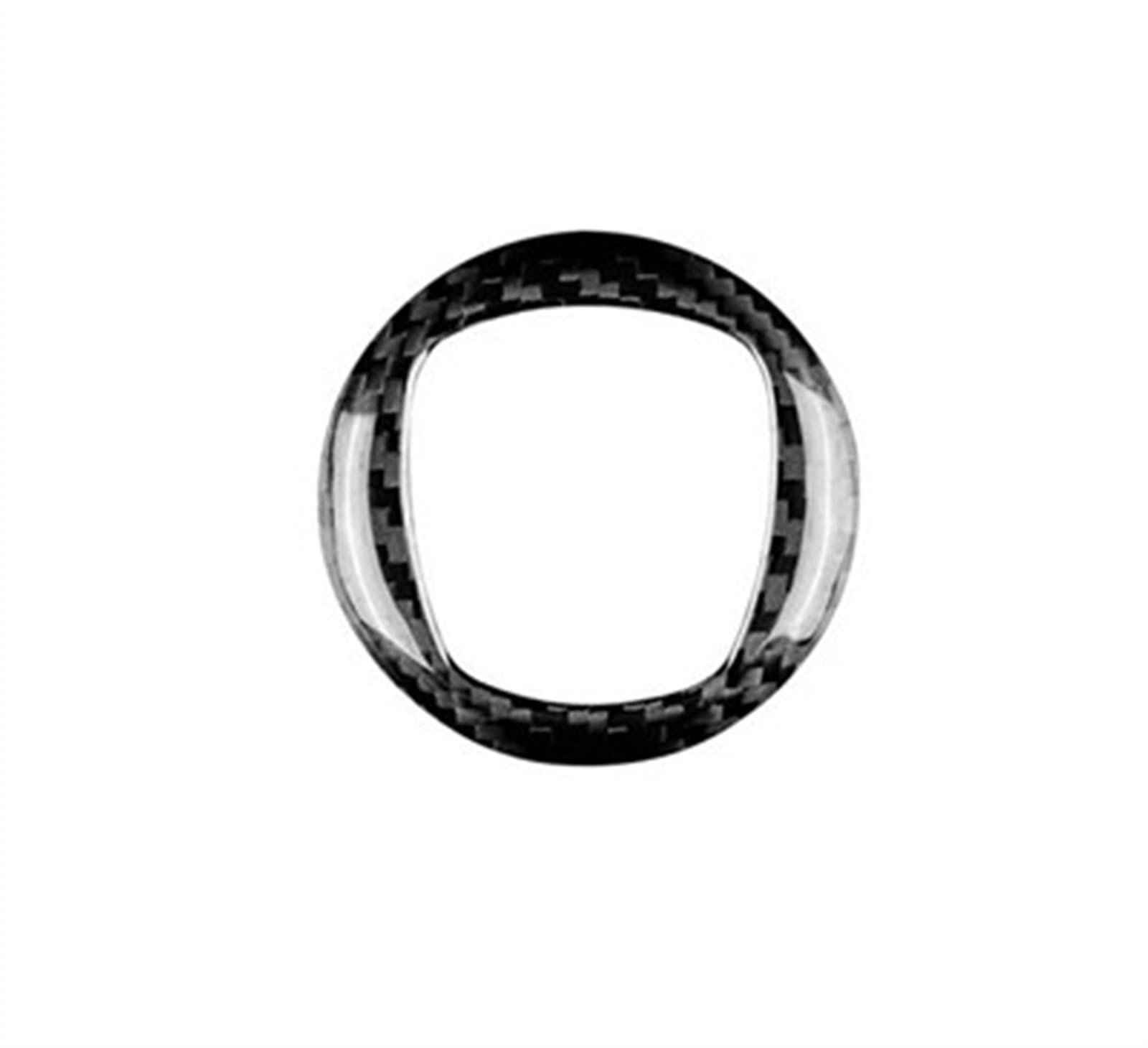 Qibbei Black Car Decoration Interior Styling Accessories Steering Wheel Center Ring Cover Sticker For Abarth 595 2008-2023 Stickers(Black)