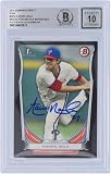 Aaron Nola Philadelphia Phillies Autographed 2014 Bowman Draft 1st Bowman Asia #DP4 Beckett Fanatics Witnessed Authenticated 10 Card - Baseball Slabbed Autographed Cards