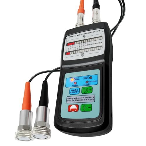 Mechanic's Engine Stethoscope 10~10KHz Frequency Range Digital with Sensor and Probe for Sound Noise Detection Automotive Automobile Car Set Kit