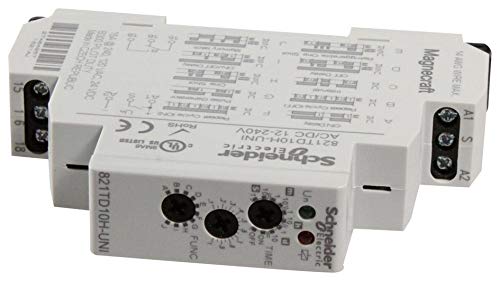 822TD10H-UNI - Time Delay Relay, 24 VDC, 0.1 s, 10 Days, 820 Series, DPDT, 15 A
