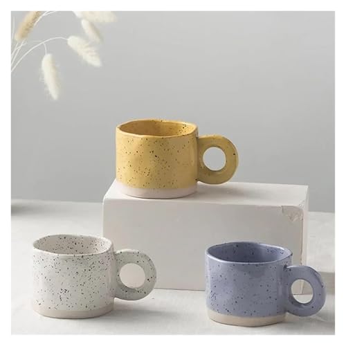 Mug en céramique artisanale de 280 ml avec double anse ergonomique