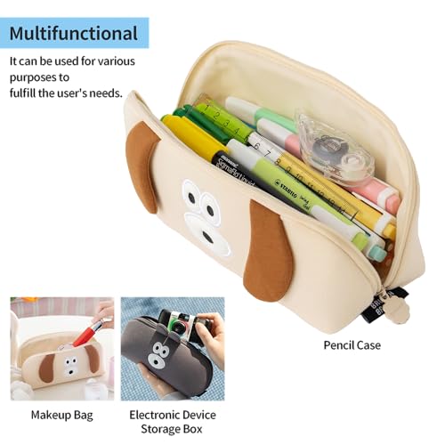 Image of Cute Puppy Pencil Case, Adorable Pencil Pouch with Ample Storage, Ideal Pencil Box, Great Gift for Kids
