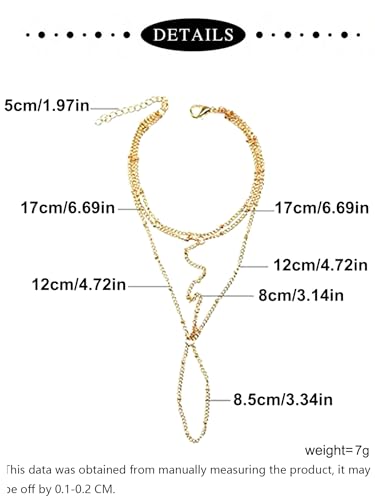 MODRSA Hand Chain Bracelet Gold Hand Chain Ring Bracelet Hands Chains Jewelry Rhinestone Pearl Handchain Finger Bracelets non Tarnish Waterproof Trendy Dainty Bridesmaid Accessories3