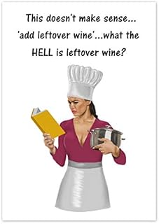 Funny Rude Birthday Card for Men Women Male Female Adult Humour Leftover Wine