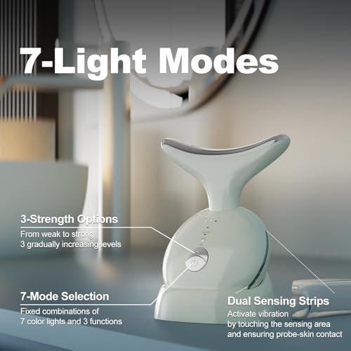 Red Light Therapy Device, 7 in 1 Neck and Face Massager, Portable Facial Massager, face massager for skin tightening and Face Lifting Device - Image 6