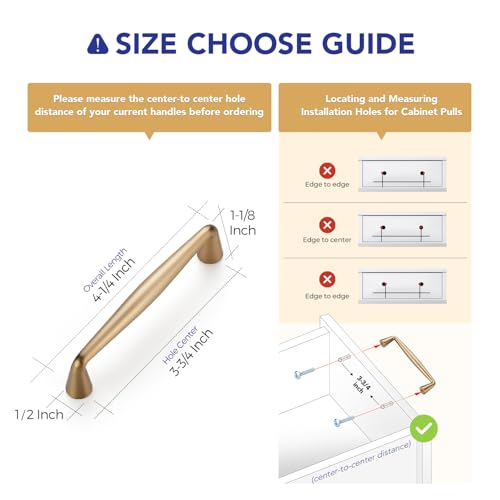 Image of Ravinte 20 Pack 3-3 /4 Inch Champagne Bronze Kitchen Cabinet Handles Solid Zinc Alloy Cabinet Pulls Cupboard Hardware Drawer Handles