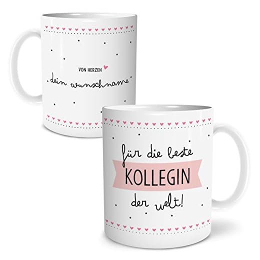 Beste Kollegin | Große Kaffee-Tasse | mit Spruch im Geschenkkarton