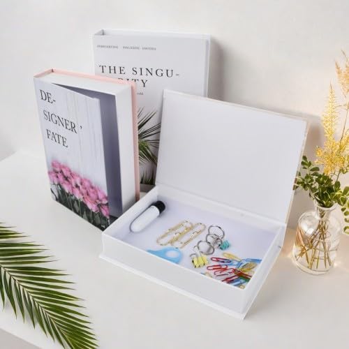 Libri Finti Decorativi - Set Di 3 Scatole Nascosto Per Oggetti, Ideali Per Mensole E Tavoli - Foto 9