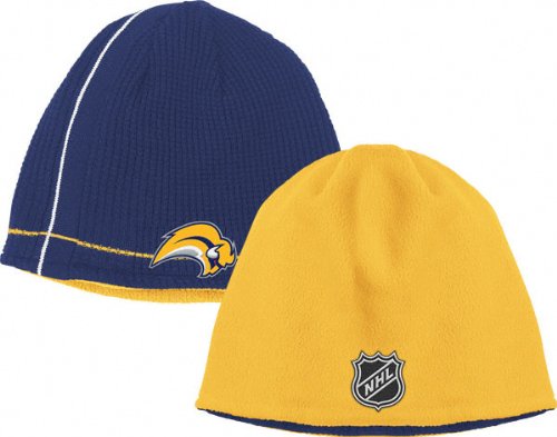 Bonnet double face Buffalo Sabres Reebok chaud et réversible tricot multicolore